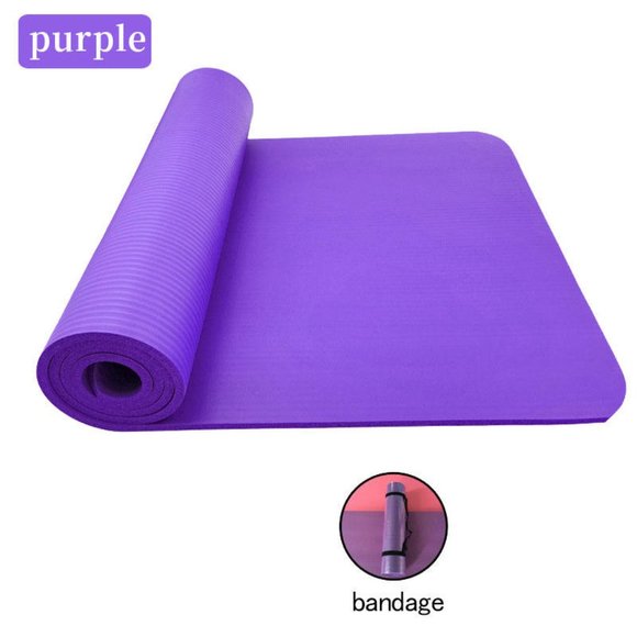 Exercise Mat Workout Mat Yoga Mat Thick Workout Mat - Purple - Picture 5 of 9